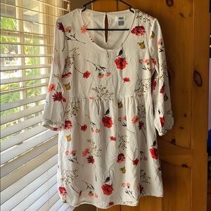 Old Navy floral white dress